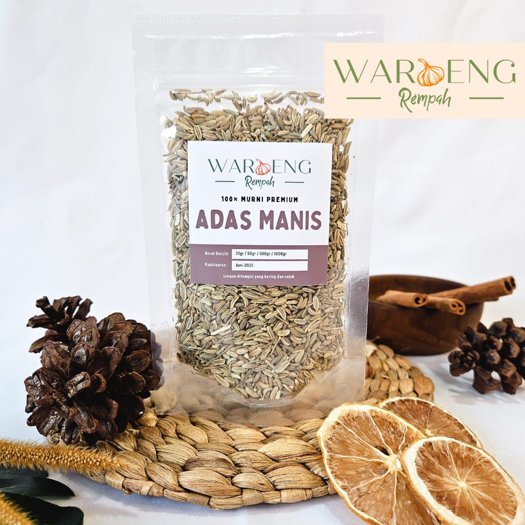 

Adas Manis Utuh / Fennel Seeds / Waroeng Rempah Murah