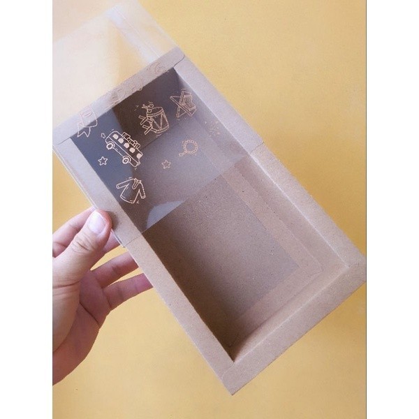 

5 pcs dus box bolu brownies motif idul fitri coklat tanpa sekat 5 cm