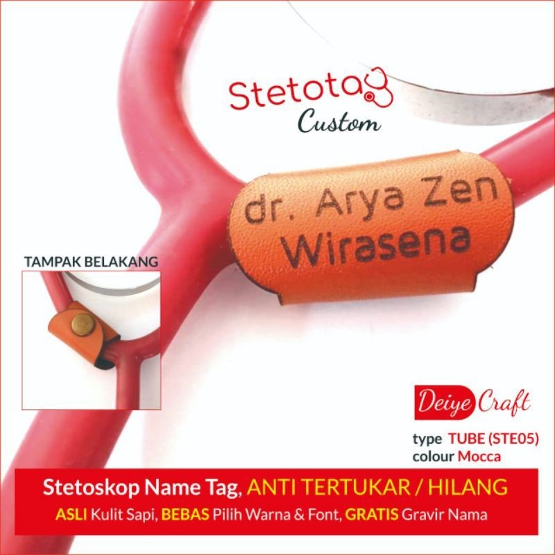 

Stetoskop Standart // Stetotag Stetoskop Tag Kulit Custom Nama Model Tube