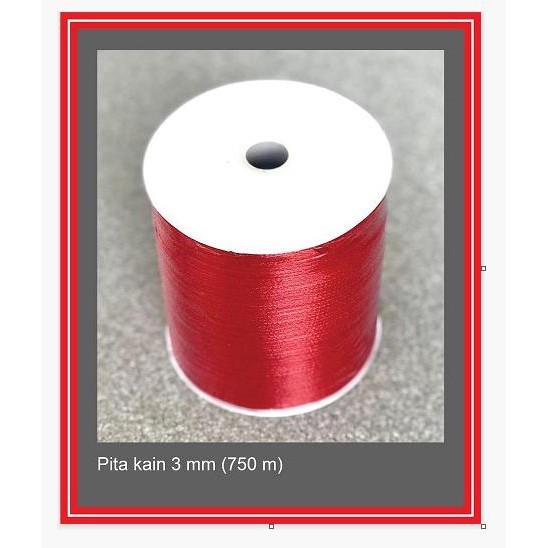 

Pita Kain Merah Satin 3 mm Panjang 750 meter / Rol Gulungan Jumbo kado