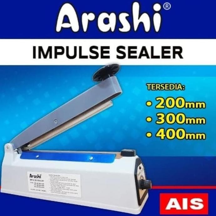 [Ready] Mesin Sealer Plastik 40Cm / Impulse Sealer Arashi 40Cm/Pres Plastik