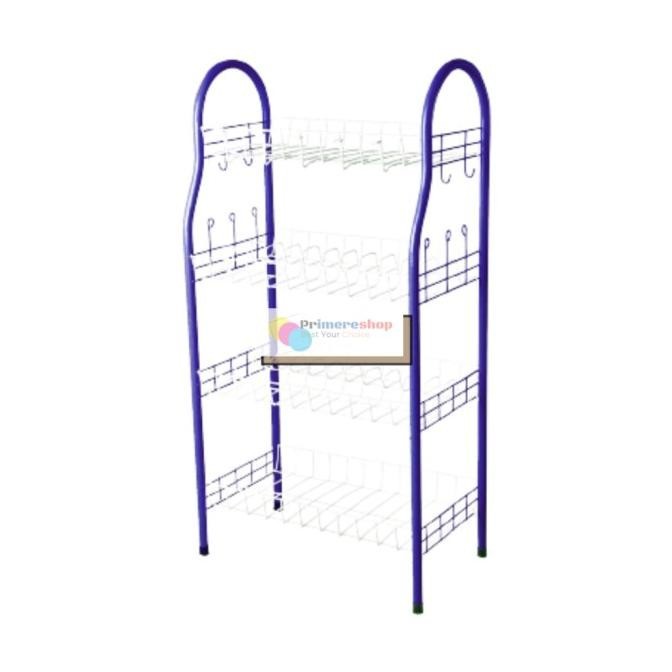 [Bisa Cod] Rak Piring Wastafel Stainless 4 Susun Jumbo / Rak Cuci Piring Gelas