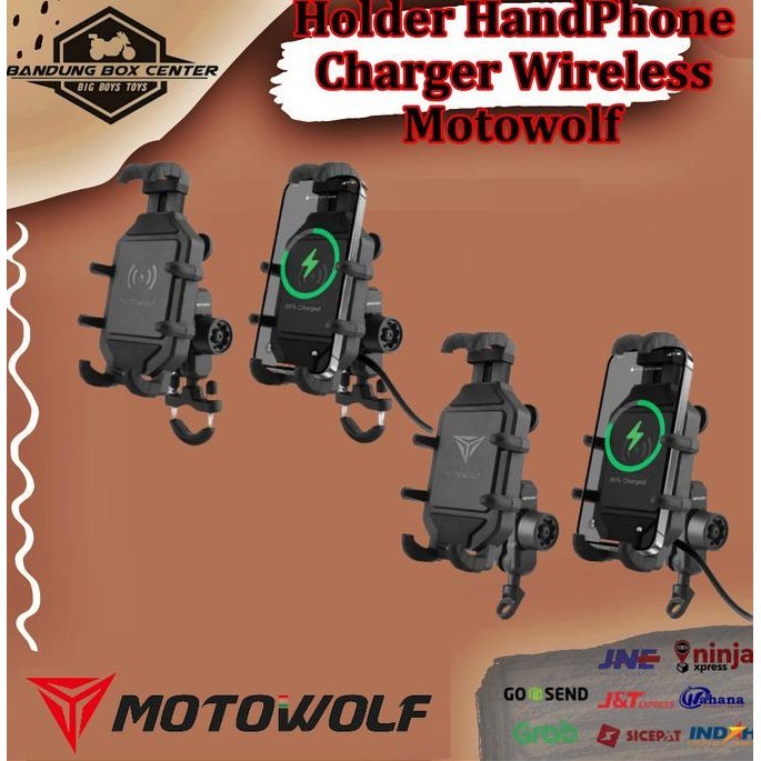Motowolf Phone Holder Wireless Charger Holder Hp Motowolf