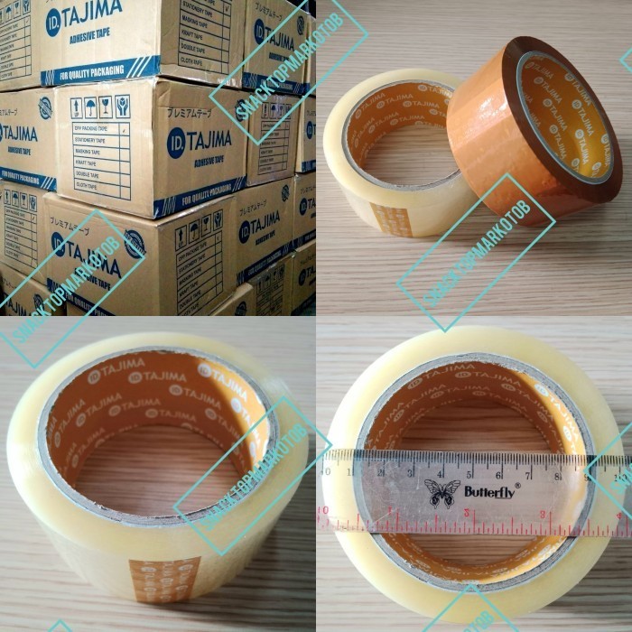 

Lakban Bening Coklat 2Inch(45Mm) 90Yard Eco Tajima Yellow Core Per Dus