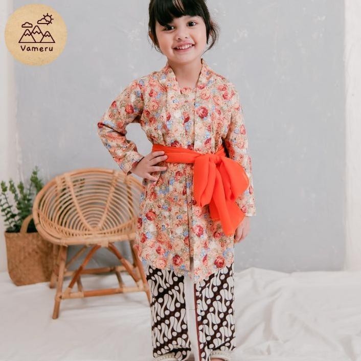 Kebaya Anak Setelan Kutubaru Vameru Jawa Lurik Remaja Dewasa Bunga Vintage Jadul Classic Katun Jepan