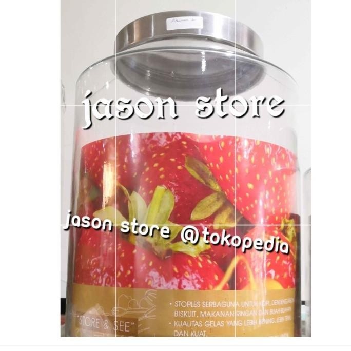 [Ready] Toples Kaca Dlx 15 Liter/Toples Kaca Besar 15 L/Toples Kue Kaca