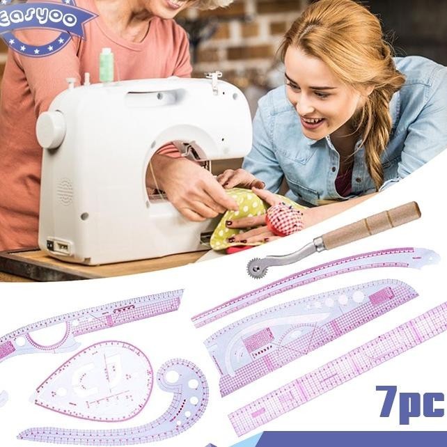 

Isi 7 Ggaris Pola Jahit Set Ggaris Skala Jahit Baju Quilting Patchwork Ruler Multi Function Sewing Rulers