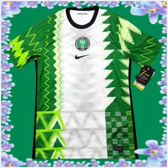 [jak] original 2020 - 21 nigeria naija home jersey shirt baju bola bloke cor