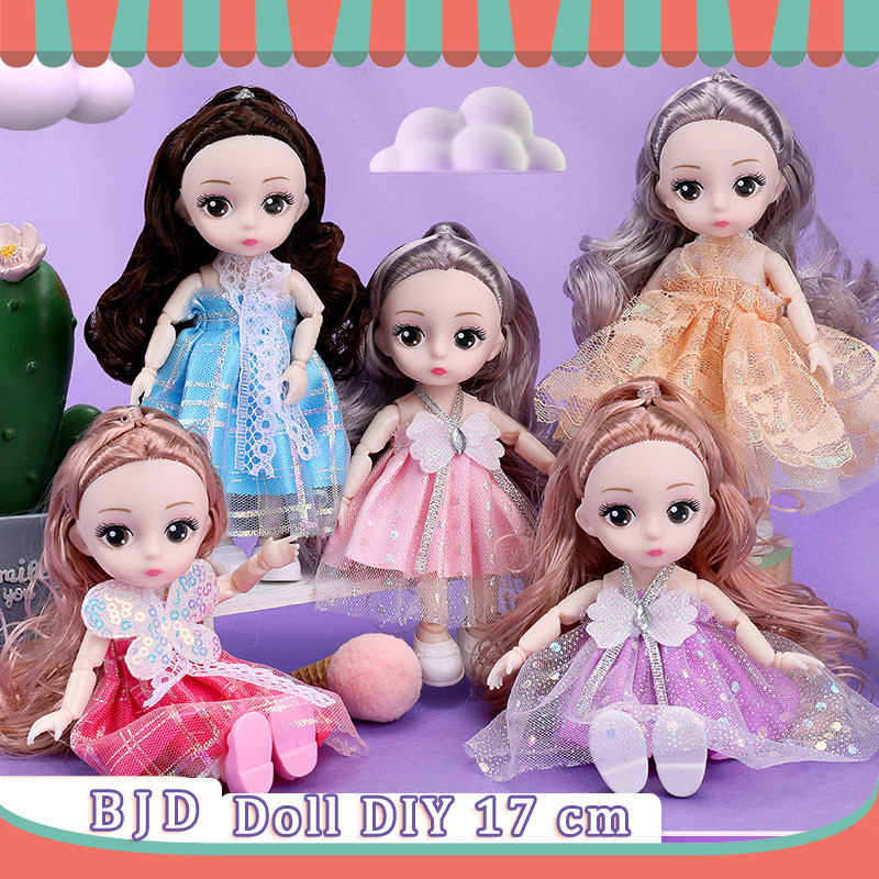 Boneka Anak // Mainan Anak Perempuan Boneka Yuna Bjd Doll DIY 17 cm boneka cute boneka korea