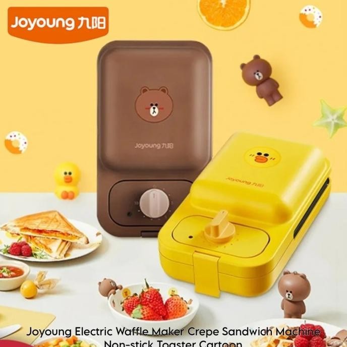 [New] Electric Waffle Maker Sandwich Machine Non-Stick Joyoung Line Friends