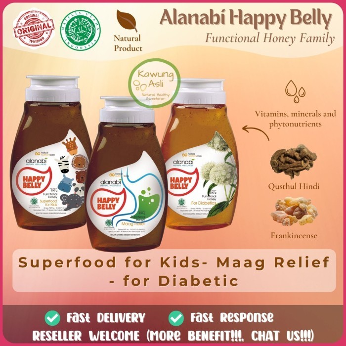 

Ready Madu Asli Herbal Alami untuk Maag Diabetes Happy Belly Honey Alanabi