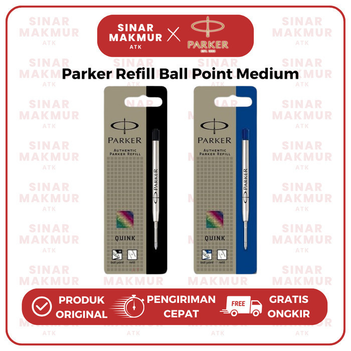 

Ready Refill Ball Point/Sign Pen Hitam/Biru M/Medium Blister Parker (Pcs)