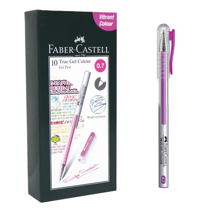 

Ready Faber-Castell True Gel Pen -- Pink Ink 0.7 mm