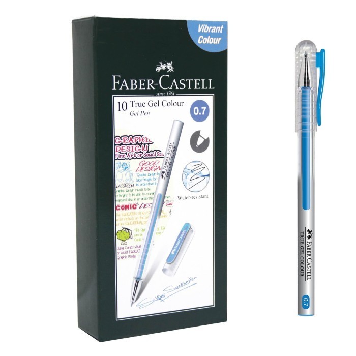 

Ready Faber-Castell True Gel Pen -- Soft Blue Ink 0.7 mm