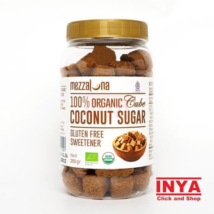

MEZZALUNA Organic Coconut Sugar Cube 250gr Free Sweetener 100% Organic - Gula Kelapa