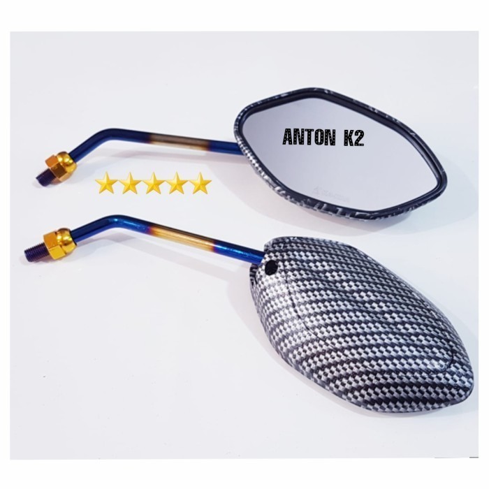 Kaca Spion Variasi Blue X Karbon-Carbon Motor Beat Street-Beat-Scoopy