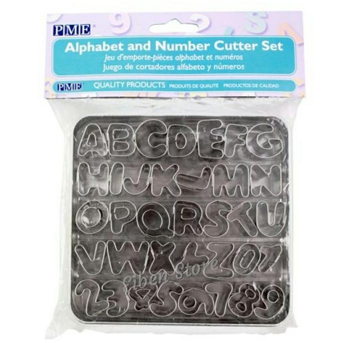 [Garansi] Pme Alphabet & Number Cutter Stainless Set Fondant And Gumpaste