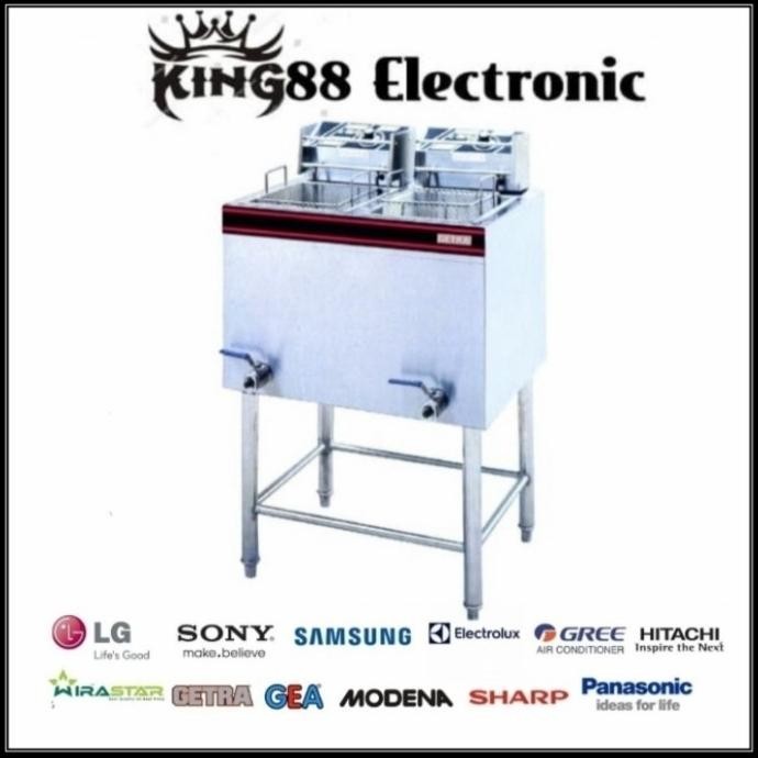 [Baru] Getra Ef-85 Electric Deep Fryer 2 Tank + Drain / Penggorengan Listrik