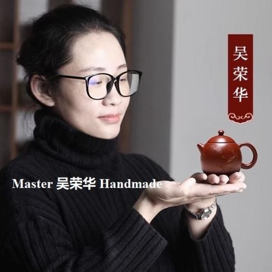[Promo] Yixing Purple Clay Teapot Wu Ronghua Handmade Dahongpao Teapot