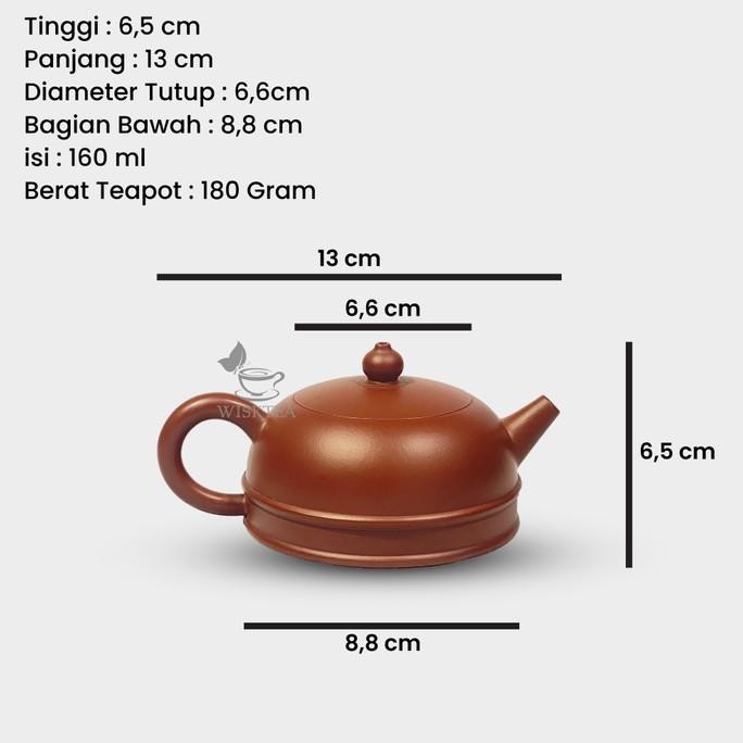 [Ready Stock] Wisktea Yixing Zhuni (Red) Clay Teapot / Teko Tanah Liat | No.6