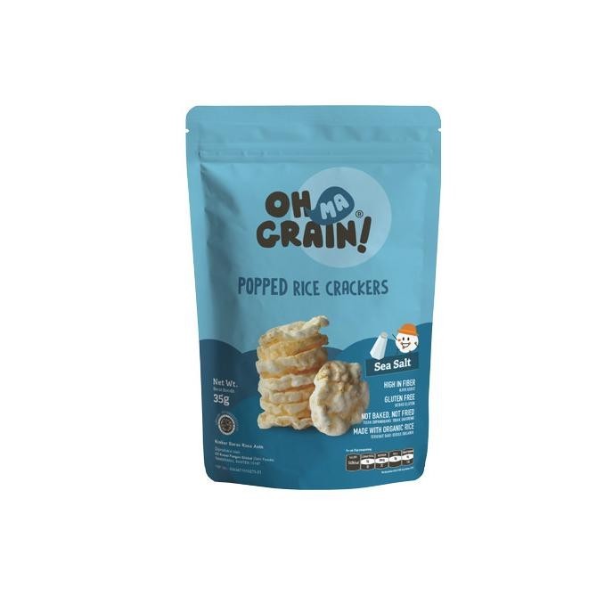 

Oh Ma Grain Popped Rice Crackers / Snack Crackers Beras Sehat Diet