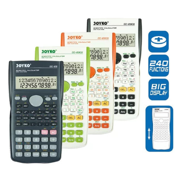 

Ready Kalkulator Sin Cos Tan JOYKO CC-23 / CC-23CO Calculator Scientific