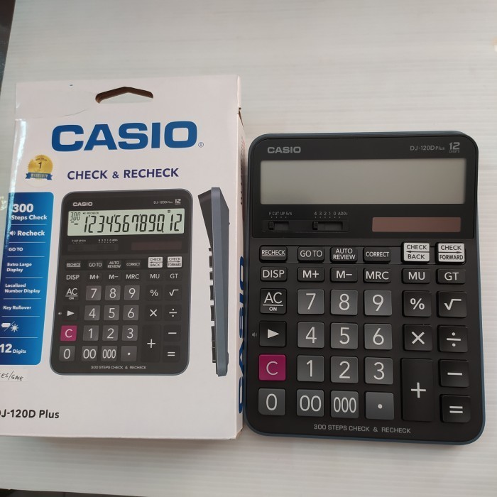 

Ready Calkulator Casio DJ - 120D Plus Check & Recheck 12 digits (15 x20 cm)