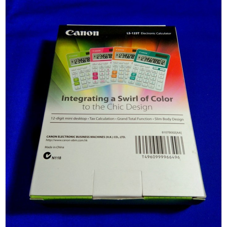 

Ready Canon Kalkulator Handheld 12 Digit ( LS-123T ) Warna