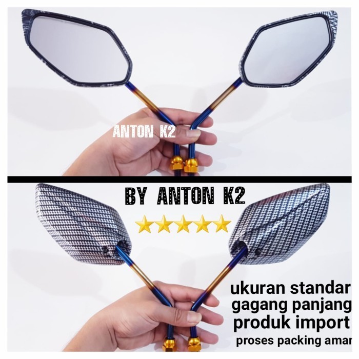 Kaca Spion Carbon Variasi Motor Mio/Mio J/Mio M3/Mio Gt/Mio Soul Gt