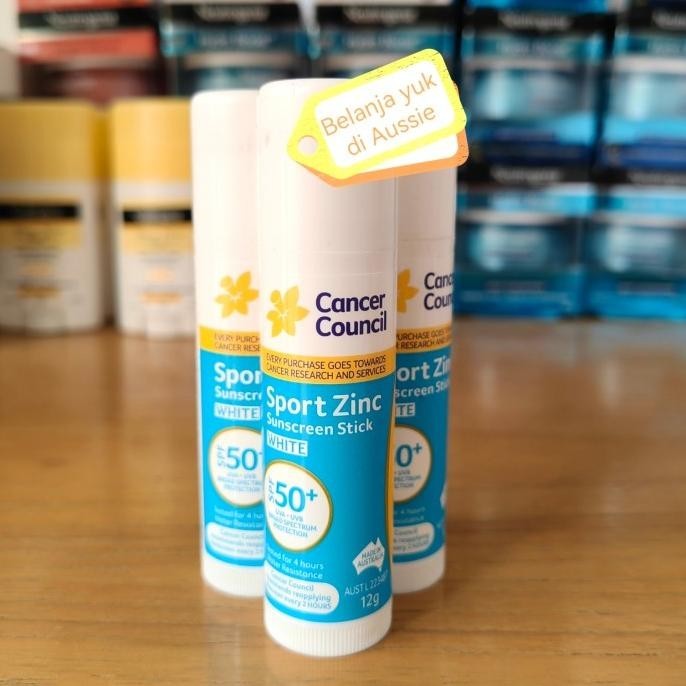 Cancer Council Sport Zinc Sunscreen Stick WHITE SPF 50+ - 12g
