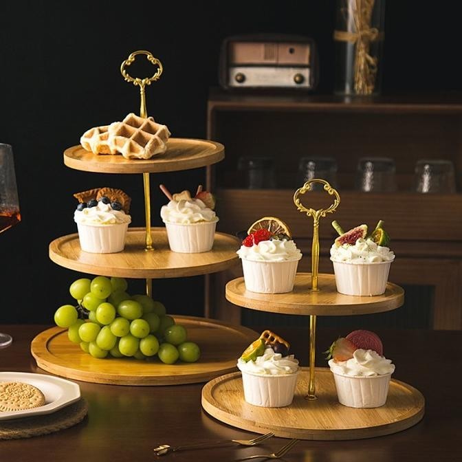 Bamboo Wood cake tier / tatakan kue susun