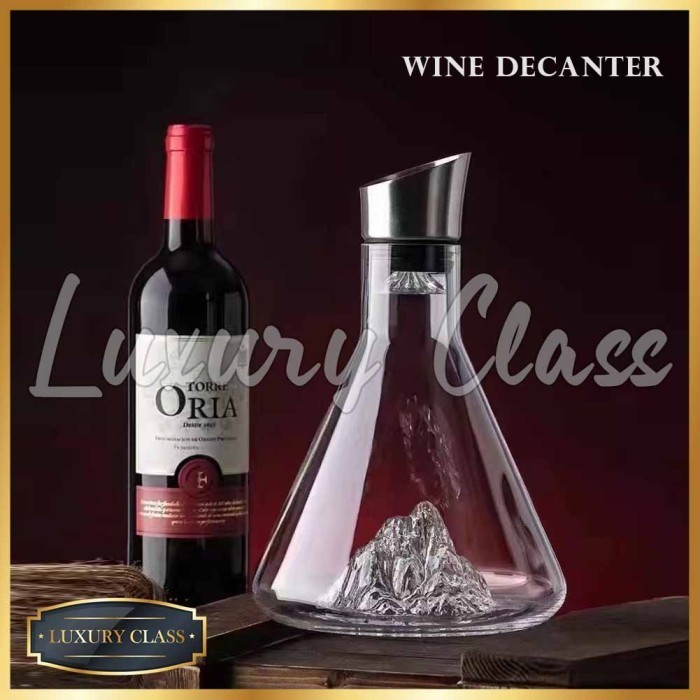 WINE DECANTER CRYSTAL WITH BUILT-IN WINE AERATOR, BOTOL ANGGUR KRISTAL