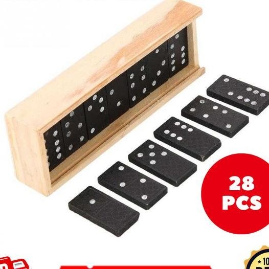 Mainan Dono Gaple Kayu Board Game 28 Pcs Kartu Gaplek Balok Hitam
