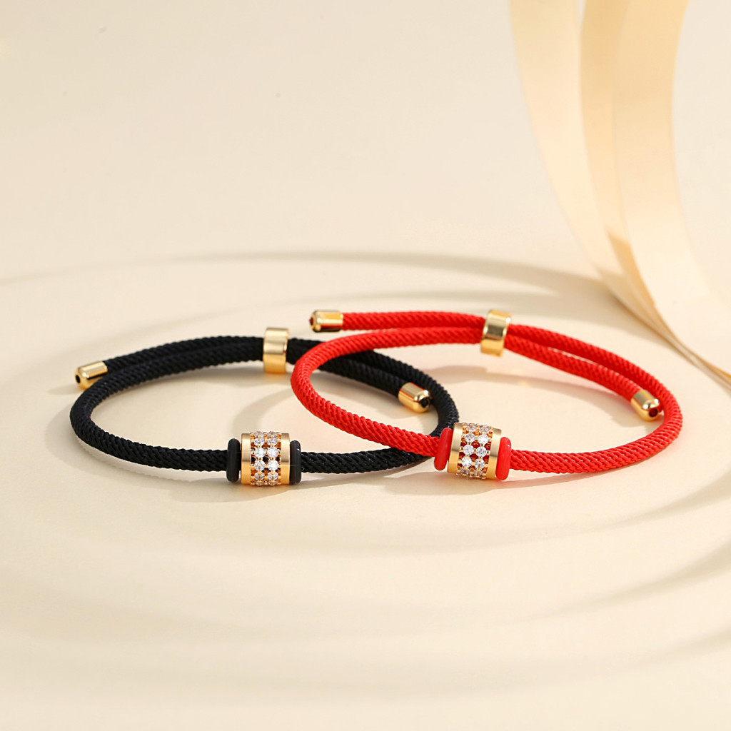 Y297 【COD】 Gelang Tali Kawat Wanita Titanium Gelang Tali Kawat Anti Air Untuk Charm Liontin Emas