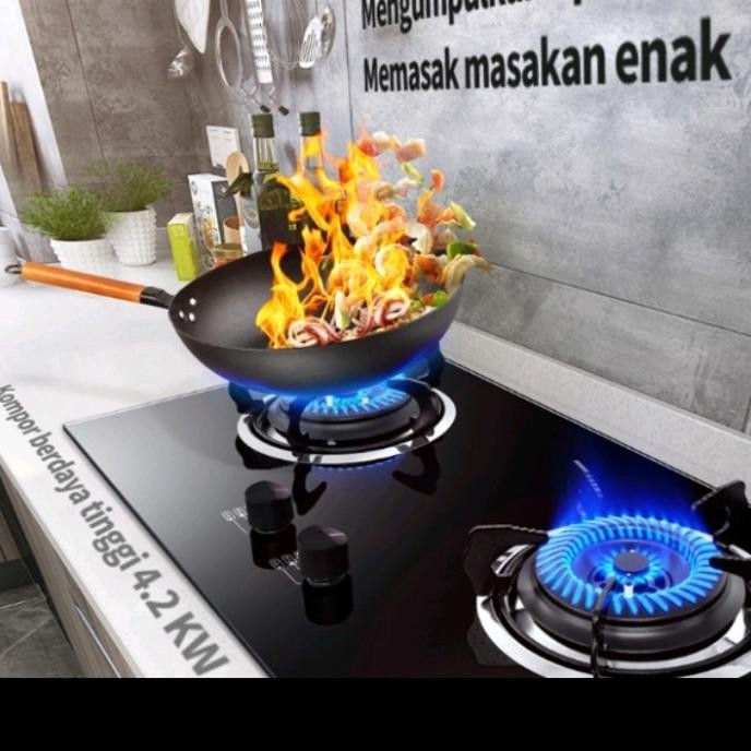 [Promo] Kompor Gas 2 Tungku Tanam Kaca Progas / Kompor Tanam 2 Tungku Tertan