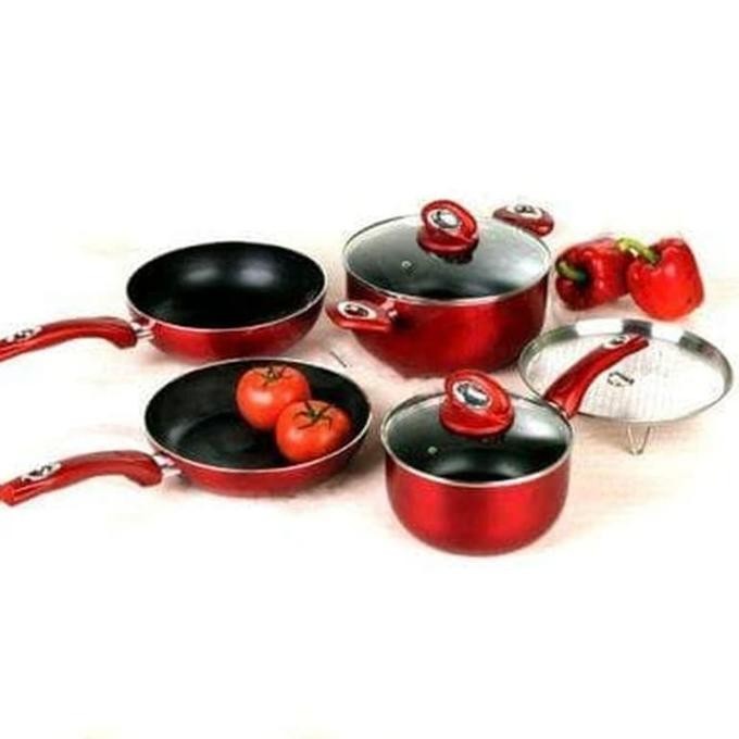 [Ready] Panci Set 7 Pcs Cookware/Peralatan Masak 7 Pcs Haneda