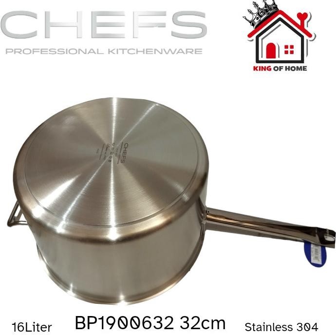[New] Bima Chefs Deep Saucepan 32Cm 16Liter Sus304 3Ply Panci Bima Bp1900632