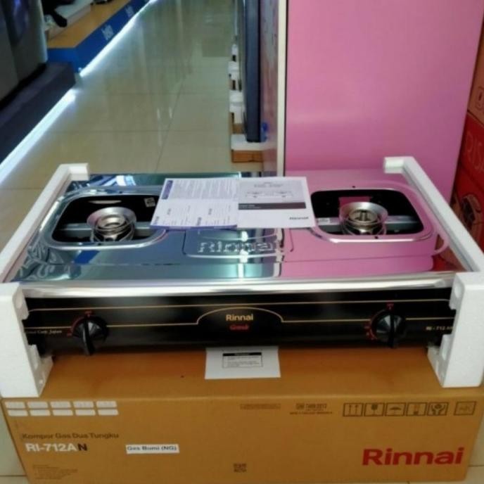 [Ready Stock] Rinnai Kompor Gas Alam 2 Tungku Ri 712An