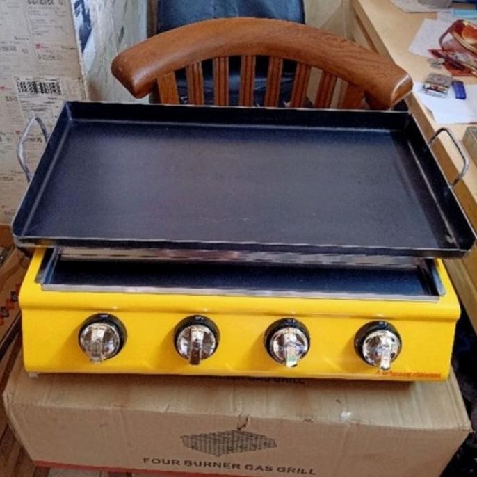 [New] Wajan Panggangan Kotak Teppanyaki Tebal Baja Hitam