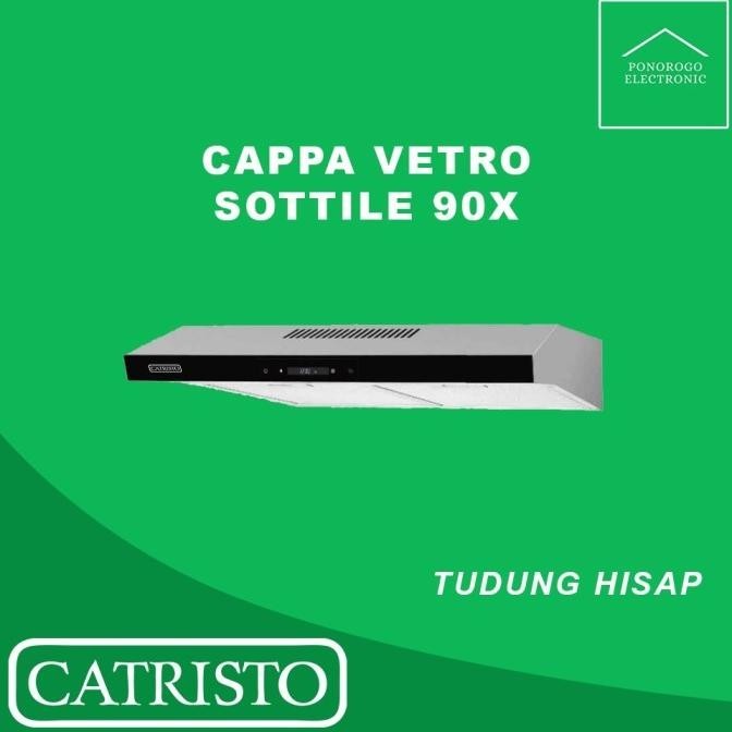 Catristo Cappa Vetro Sottile 90X - Cooker Hood Modern
