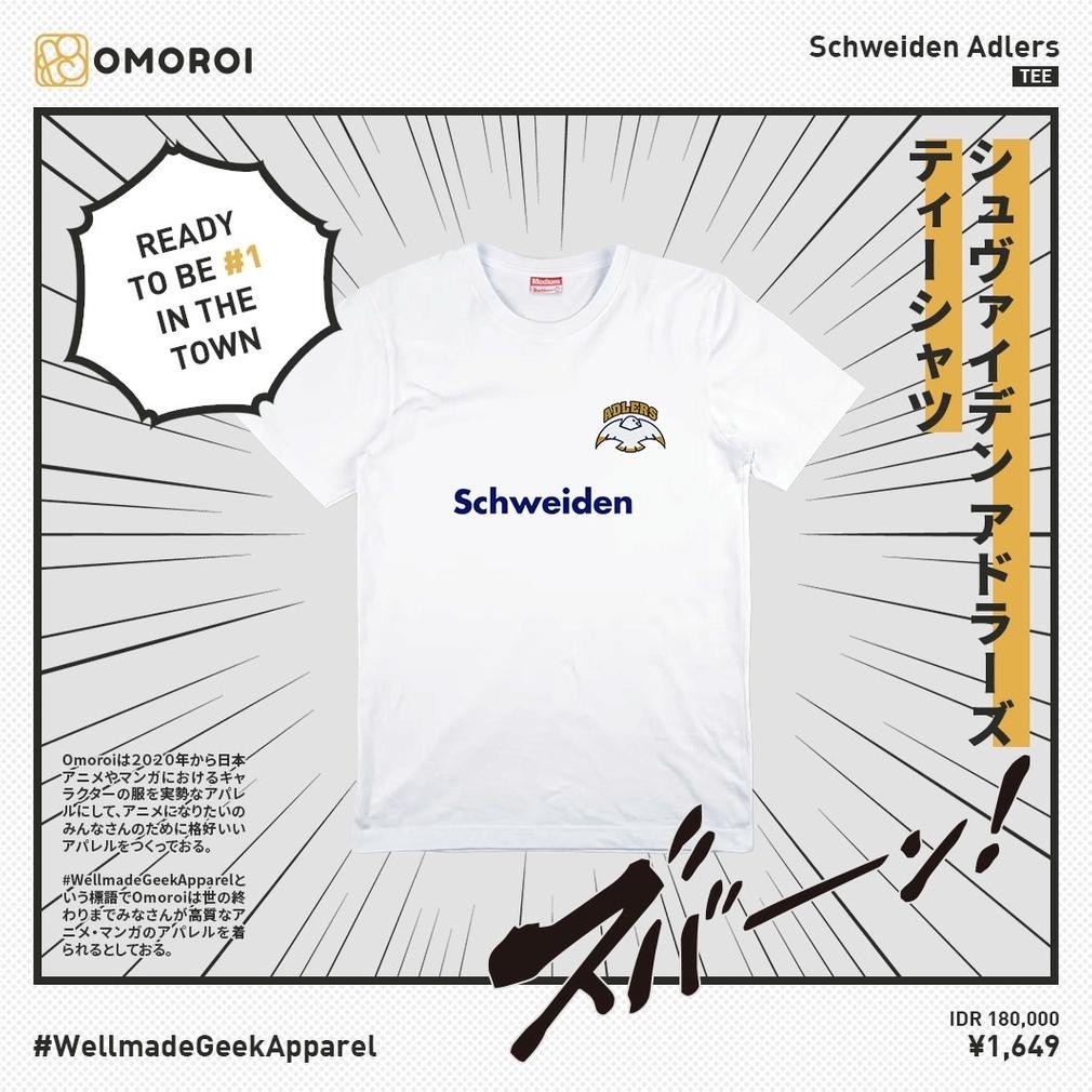 Terbaru Kaos Omoroi Schweiden Adlers Tee Haikyuu Anime Premium Pria Wanita Terbaru