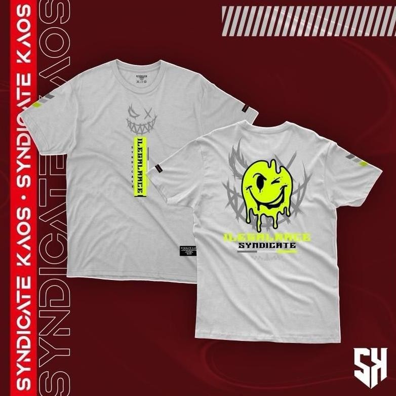 Kaos Ilegal Race T-Shirt Ilegalrace Syndicate Pakaian  Baju Anak Dewasa Pria Wanita