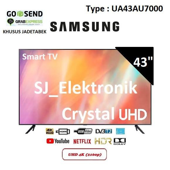 [Best Quality] Led Tv Samsung 43 Inch Ua43Au7000 - 43Au7000 Crystal Uhd 4K Smarttv