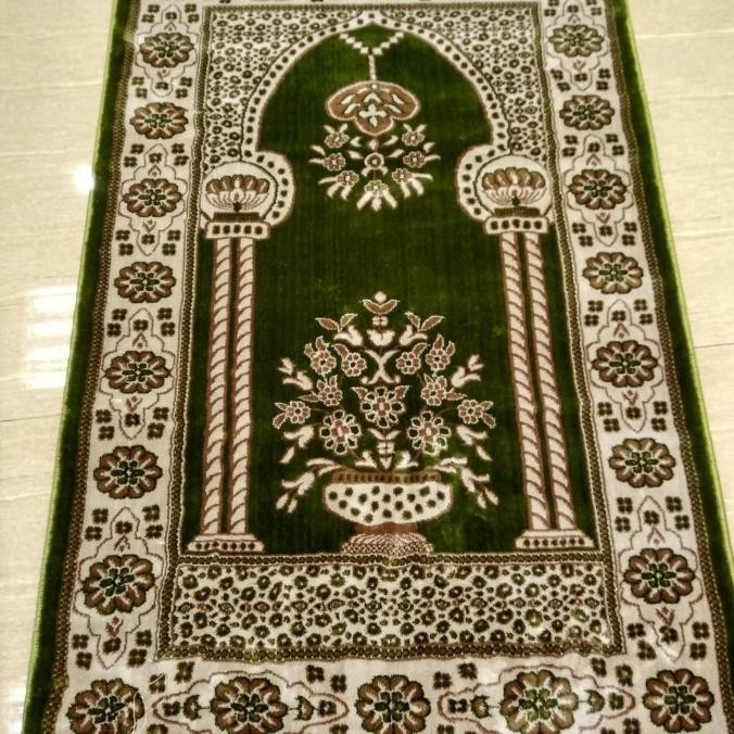 [Ready] Karpet Sajadah Imam Turki Asli Kualitas Tebal Bahan Sutra