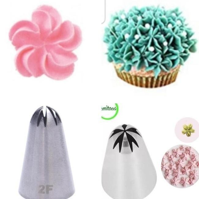 Spuit 2F Star Mawar Wilton KW Import Spuit Kue Spuit Butter Cream