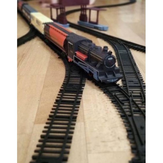 Sepur Miniatur Simulasi Kereta Api Lintasan Rel Mainan Edukasi Anak KTS