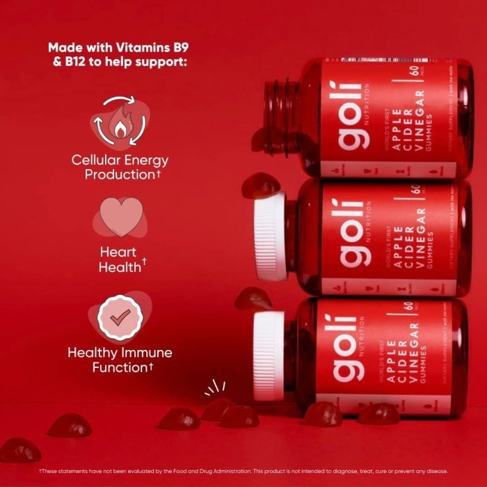 

GOLI Apple Cider Vinegar Gummies - kolestrol diabetes diet pencernaan K02