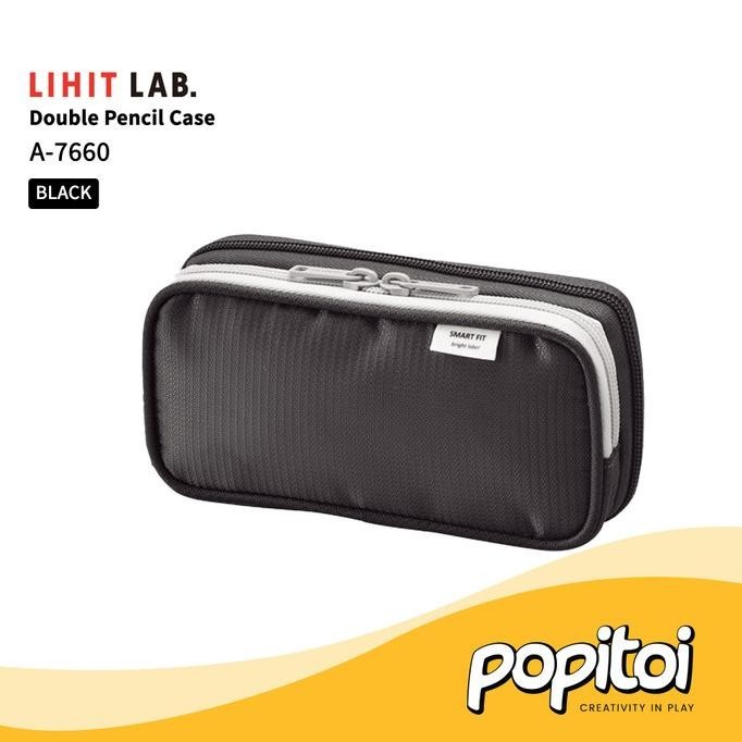 

TERBARU - Lihit Lab A-7660 Double Pencil Case Small Tempat Kotak Pensil Mini