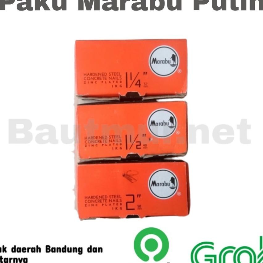 (1Kg) Marabu Paku Beton 5 Cm - Paku Beton Putih 2 Inch