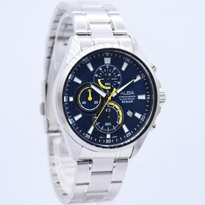 [Garansi] Jam Tangan Pria Chronograph Alba Am3873 Am3873X1 Original Bergaransi